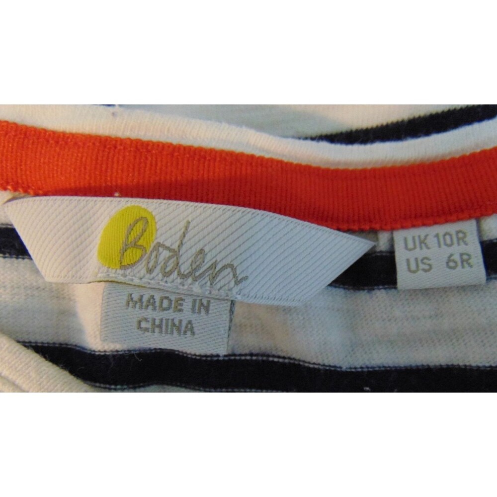 Boden Paulina Striped Jersey Dress Womens Size 6 T-Shirt Nautical Beachy Resort - Picture 7 of 8